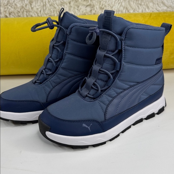 PUMA Unisex-Child Evolve Boot Rain Shoe, Size 5, 💙 Inky Blue/Persian Blue/White - Picture 3 of 15